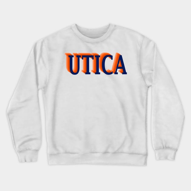 Utica Orange and blue gradient Crewneck Sweatshirt by anrockhi